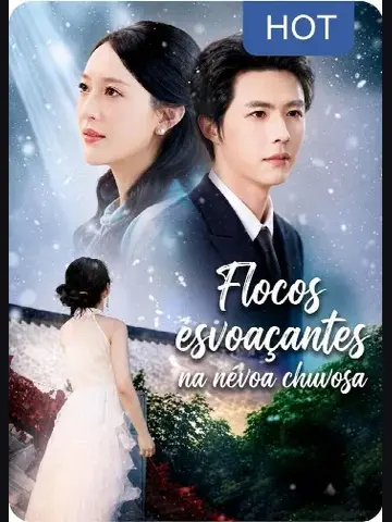 Capa de Flocos Esvoaçantes na Névoa Chuvosa