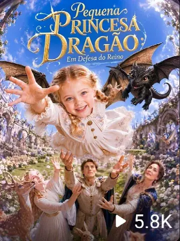 Capa de Pequena Princesa Dragão em Defesa do Reino